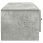vidaXL Meuble TV Gris béton 147 x 34 5 x 27 cm Bois d'ingénierie