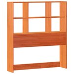 vidaXL Lit bibliothèque sans matelas cire marron 90x190 cm pin massif