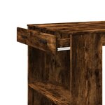 vidaXL Table de bar chêne fumé 102x70x103 5 cm bois d'ingénierie