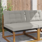 vidaXL Coussin de canapé d'extérieur 2 Pièces Gris Polyester