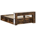 vidaXL Cadre de lit avec rangement Chêne fumé 140 x 190 cm
