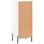 vidaXL Buffet Blanc brillant 34 5x34x90 cm Bois d'ingénierie