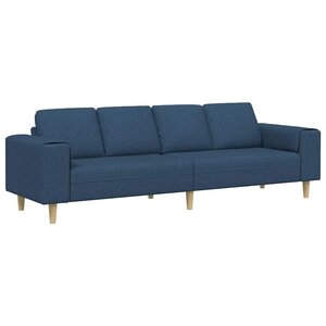 vidaXL Ensemble de Canapés Bleu tissu
