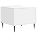 vidaXL Table basse avec tiroir Blanc 49 x 50 x 42 cm Bois d'ingénierie