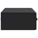 vidaXL Table d'appoint murale Noir 87 5 x 34 5 x 17 cm