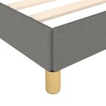 vidaXL Cadre de lit avec tête de lit Gris foncé 160 x 200 cm Tissu