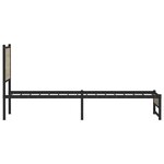 vidaXL Cadre de lit en métal sans matelas chêne sonoma 90x200 cm