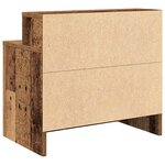 vidaXL Table de chevet avec tiroir vieux bois 51x31x47 cm