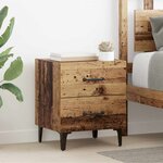 vidaXL Armoire de lit Bois ancien 40 x 35 x 47.5 cm Bois d'ingénierie