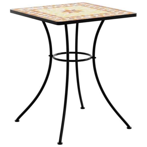 vidaXL Table de bistro mosaïque terre cuite 60x60x74 cm céramique