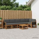 vidaXL Ensemble de canapés d'extérieur 7 pc Naturel et Anthracite