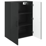 vidaXL Armoire Murale Noir 66 x 34 5 x 90 cm Bois d'ingénierie
