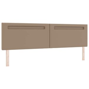 vidaXL Tête de lit avec des lumières à LED Cappuccino 200 cm PVC