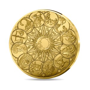 Signes astros - La roue astrologique Monnaie de 500€ Or