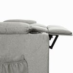 vidaXL Fauteuil Gris clair Tissu