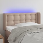 vidaXL Tête de lit à LED Cappuccino 83x16x78/88 cm Similicuir