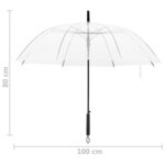 vidaXL Parapluie Transparent 100 cm