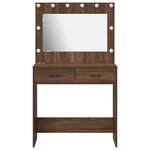 vidaXL Coiffeuse Chêne marron 78.5 x 41 x 135 cm Bois d'ingénierie