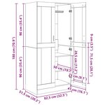 vidaXL Garde-robe Chêne fumé 82 5x51 5x180 cm Bois d'ingénierie