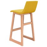 vidaXL Tabourets de bar lot de 2 jaune moutarde tissu