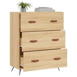 vidaXL Commode chêne sonoma 69 5 x 34 x 90 cm bois d'ingénierie