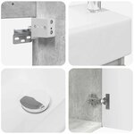 vidaXL Meuble de salle de bain avec robinet Gris béton