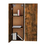 vidaXL Meubles TV 2 Pièces Chêne fumé 30 5x30x90 cm Bois d'ingénierie
