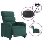 vidaXL Fauteuil inclinable électrique Vert foncé Tissu