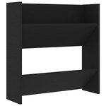 vidaXL Armoires à chaussures murales 4 Pièces noir bois d'ingénierie