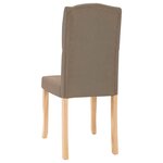 vidaXL Chaises à manger lot de 4 taupe tissu