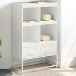 vidaXL Buffet haut blanc 68x39x111 5 cm acier