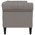 vidaXL Canapé Chesterfield 2 places taupe tissu