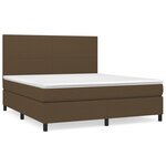 vidaXL Sommier à lattes de lit avec matelas Marron foncé 180x200 cm