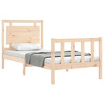 vidaXL Cadre de lit et tête de lit 100x200 cm bois massif