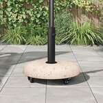vidaXL Pied de parasol Jaune  Noir 45 x 45 x 40 cm Béton  Métal
