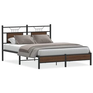 vidaXL Cadre de lit sans matelas chêne marron 140x200 cm