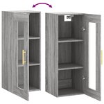 vidaXL Armoire murale sonoma gris 34 5x34x90 cm