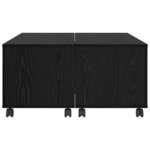 vidaXL Table basse Chêne noir 75 x 75 x 38 cm Bois d'ingénierie