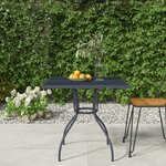 vidaXL Table de jardin anthracite 80x80x72 5 cm Treillis d'acier