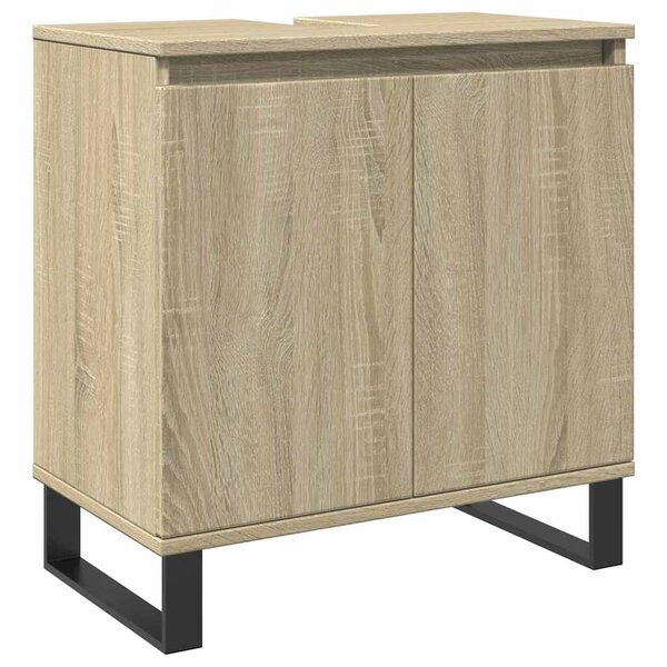 vidaXL Armoire de bain chêne sonoma 58x33x60 cm bois d'ingénierie