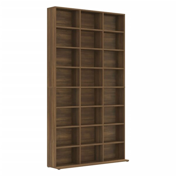 vidaXL Armoire à CD Chêne marron 102x23x177 5 cm Bois d'ingénierie