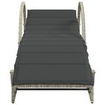 vidaXL Chaises longues lot de 2 et coussins gris clair résine tressée
