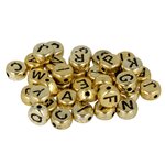 300 perles dorées alphabet