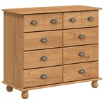 vidaXL Hutch ASKIM marron miel 91 x 40 x 184 cm Bois de pin massif
