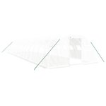 vidaXL Serre avec cadre en acier blanc 56 m² 14x4x2 m