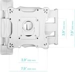 Onkron np28 wht support tv mural pour des téléviseurs de 17 à 43 pouces blanc