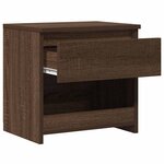 vidaXL Table de chevet Chêne marron 40x30x39 cm Bois d'ingénierie