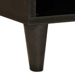 vidaXL Meuble TV Noir et or 80 x 33 x 46 cm bois de manguier massif