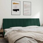 vidaXL Coussin de tête de lit Hanko vert foncé 200 cm velours