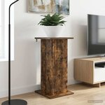 vidaXL Support de Plante 2 Pièces Chêne fumé 30 5 x 30 x 60 5 cm